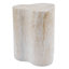 Table d'appoint d'extérieur / d'intérieur Organic Look Travertine MGO, hauteur 18,11 po résistante aux intempéries pour patio, salon et chambre à coucher