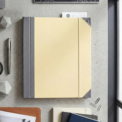 Important Document Organizer Binder, Acid-Free File Folder Organizer with 10 Pockets for Legal, Medical, and Home Records, Yellow