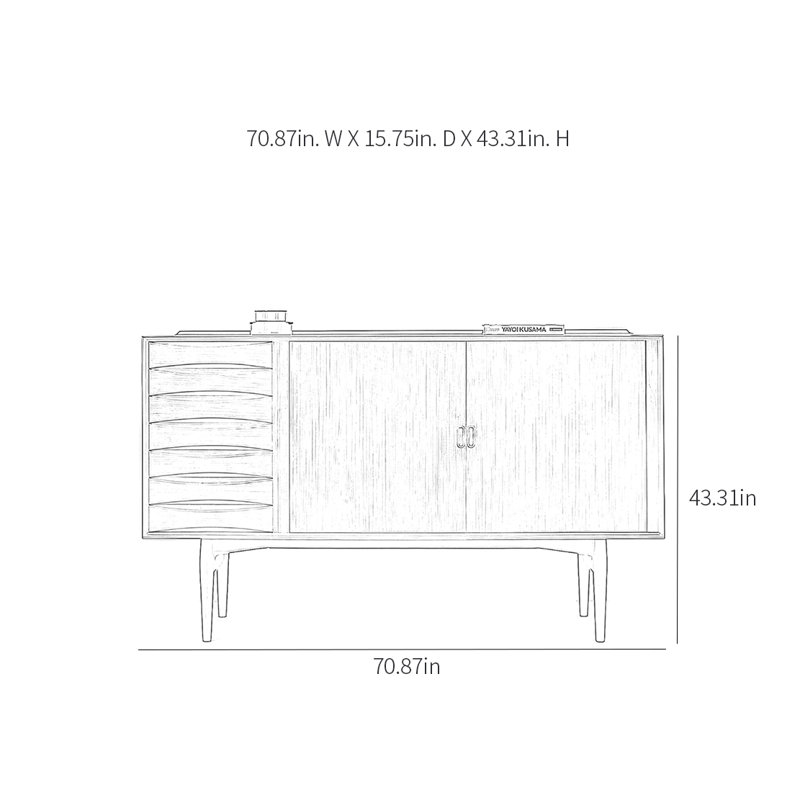 Retro Sideboard With 2 Doors