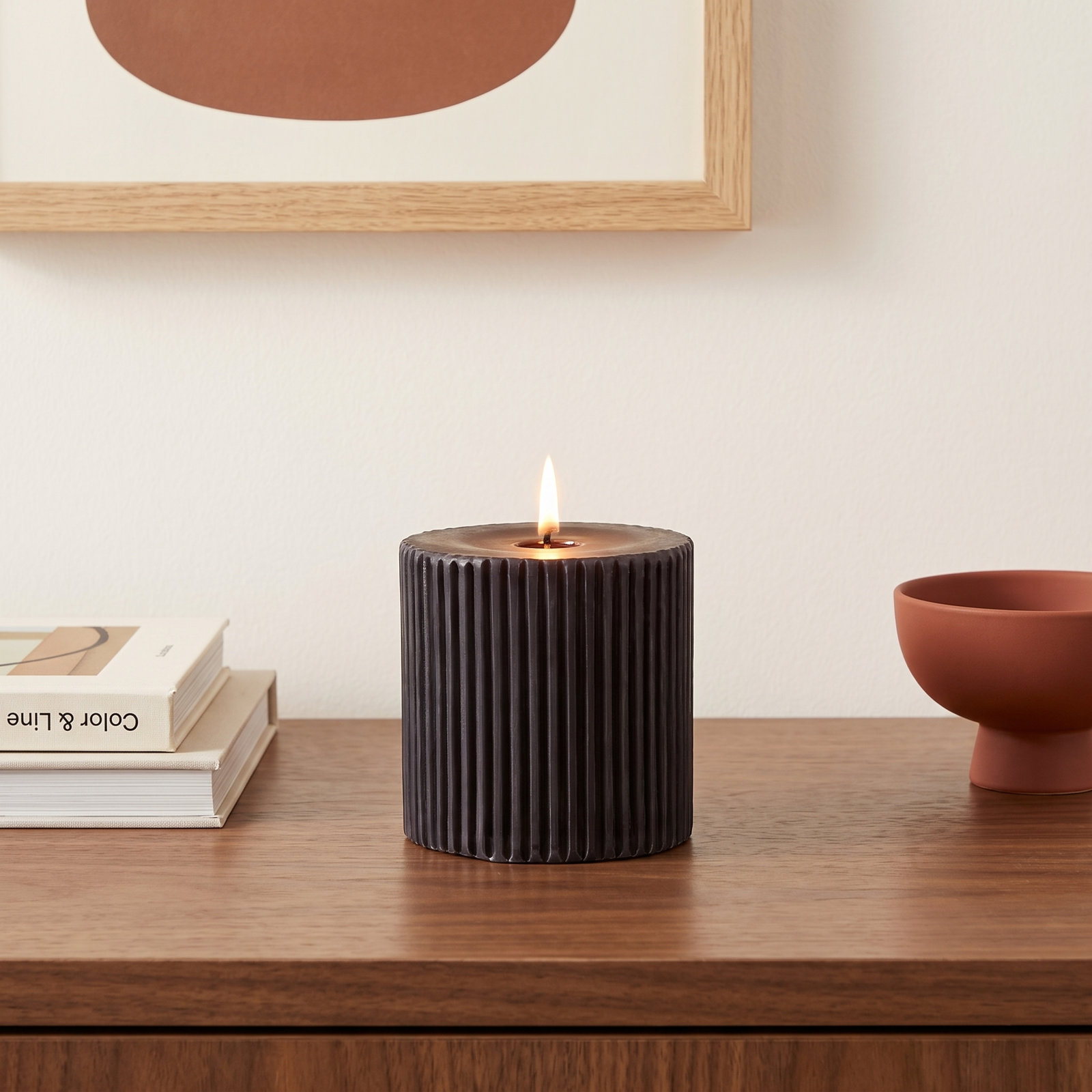 Beautifully Done Pillar Candle, Small, Blackberry Absinthe