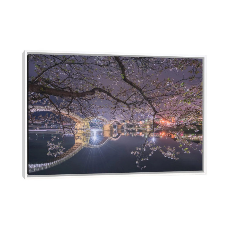 Spring In Japan VI by Daniel Kordan - Print on Canvas, 101.6 cm H x 66.04 cm W, White Framed