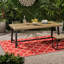 Table industrielle moderne en bois pour la terrasse - Bois de style extérieur pour l'extérieur, gris et noir