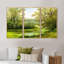 «Beautiful Summer River Through Trees Landscape», ensemble d'art mural sur toile encadré champêtre-1777710725-1777710745