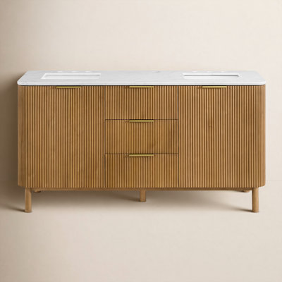 Nova 66" Marble Top Double Sink Vanity