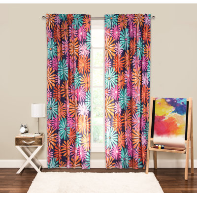 Dreaming Of Daisies Semi Sheer Curtain Single Panel