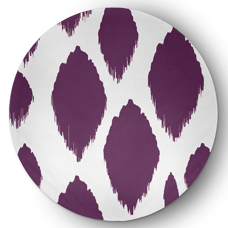 Blevens Chenille Abstract Indoor Rug, Round 5'
