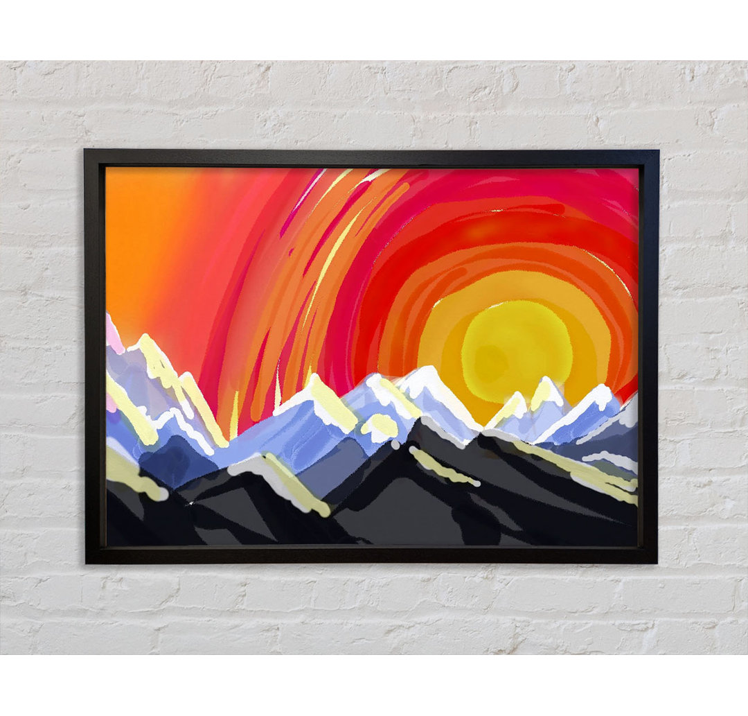 Mountain Peak Sun - Einzelner Bilderrahmen Kunstdrucke auf Leinwand