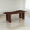Leoniida Walnut Rectangular Solid Wood Top with Solid Wood Base Dining Table