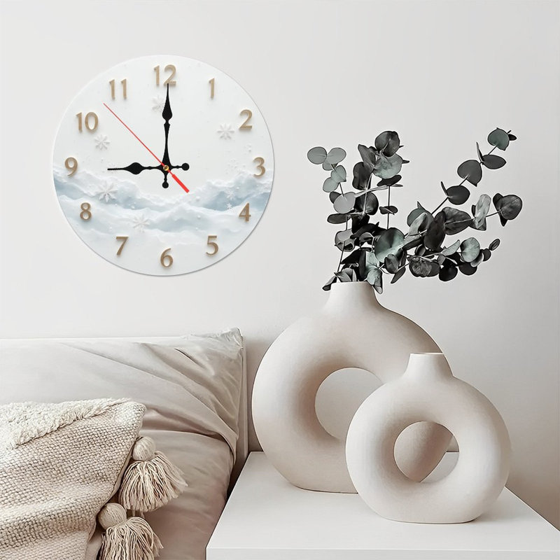 Horloge-Face-Avec-Ornements-de-Noël