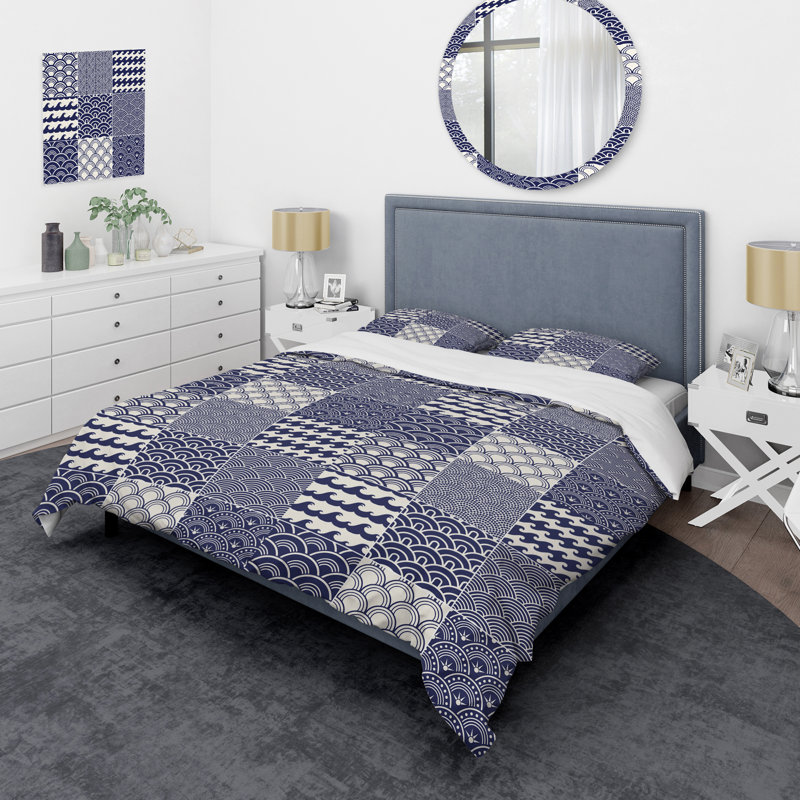 Ensemble de housse de couette Vintage Beige Minimalisme, Housse de couette double / grand et 2 taies
