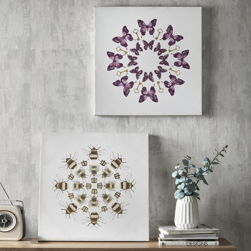 Art for the Home Beautiful Bees Printed Canvas