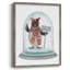 «Christmas Penguin Snow Globe», reproduction encadrée - bois massif-1895286414