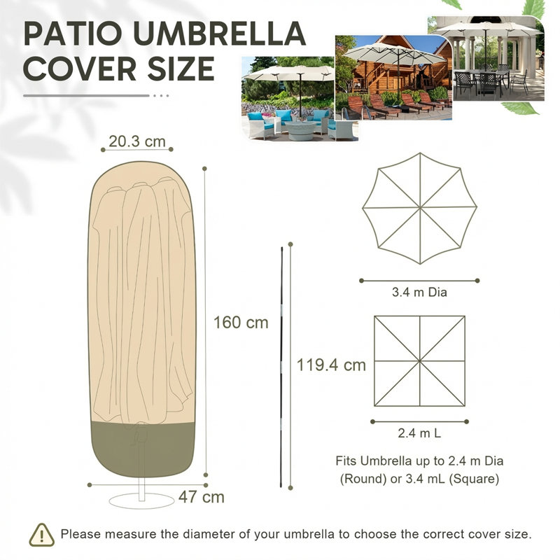 Outdoor Patio Umbrella Cover