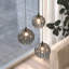 Vigne 3 tailles de pendentifs en verre gris-132983329