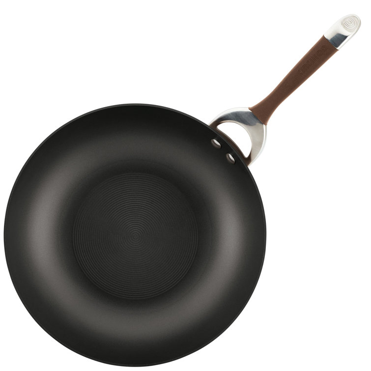 Circulon Elementum Hard-Anodized Nonstick Deep Frying Pan with Lid, 12-Inch, Gray