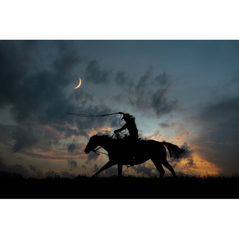 Cowboy By Day And Night II by PHBurchett - Wrapped Canvas Print, 81 cm H x 122 cm W