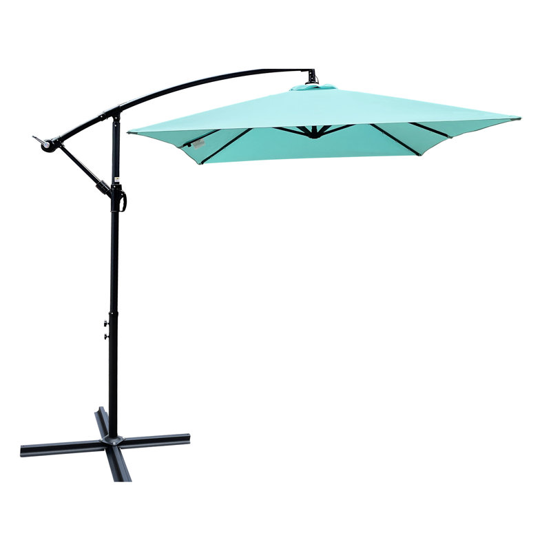 Parasol solaire à DEL pour terrasse 2X3m - Vent, eau pour terrasse extérieure avec cour et auvent 40+, Turquoise