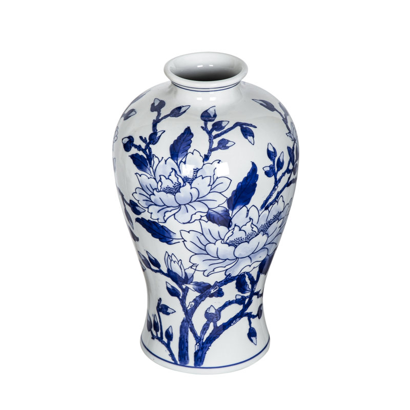 Derrius Ceramic / Porcelain Table Vase, 13" H x 8" W x 8" D