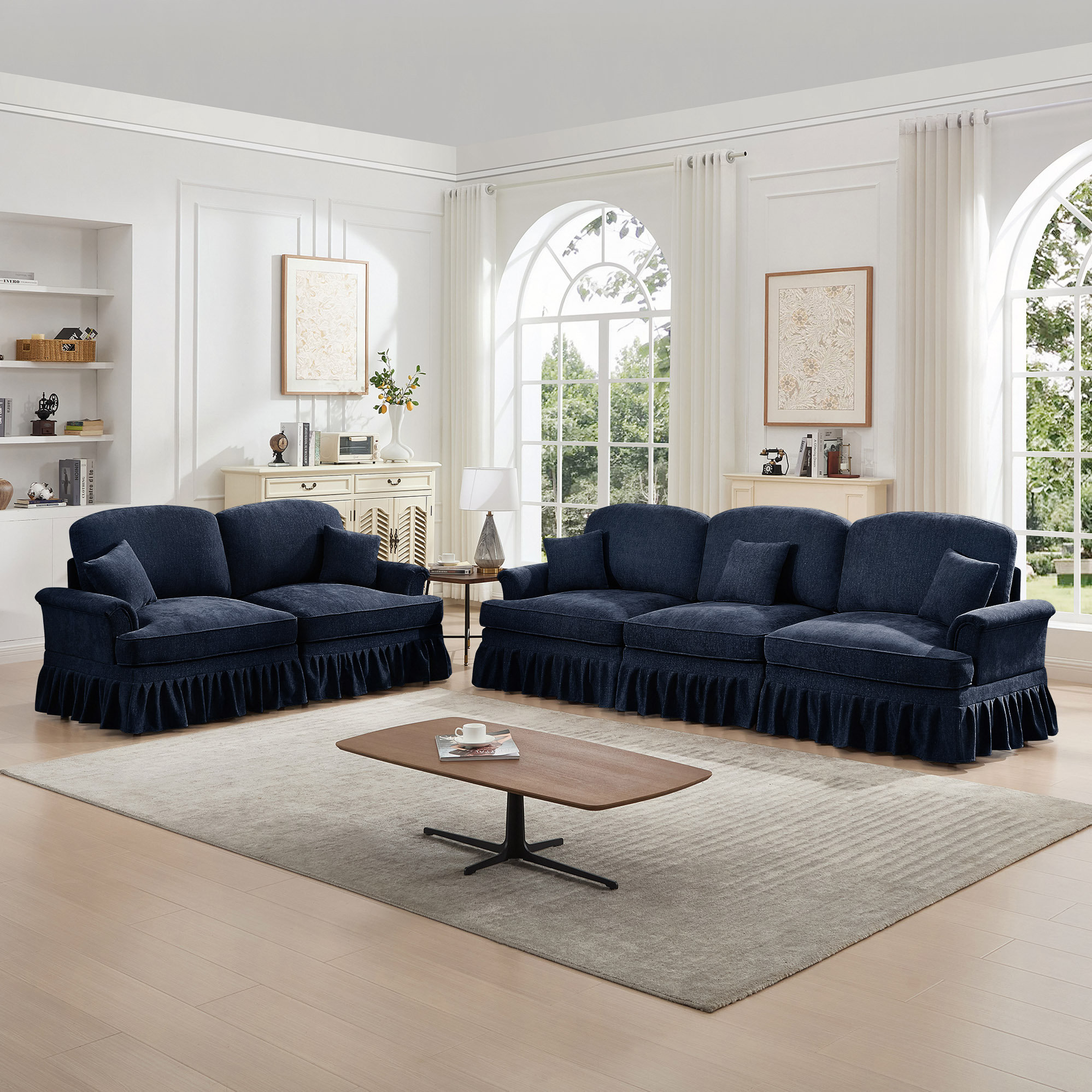 Latitude Run® 2 Piece Modular Couch Living Room Sofa Set With Arms And ...