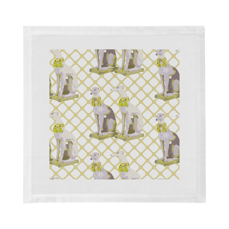 Serviettes de table en satin de coton Regal, Doré
