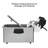 Waring 1800 Watt 4.7 2 Basket Deep Fryer with Timer