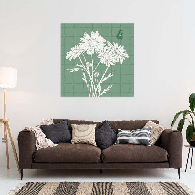 Spring Delight V Abstract Butterfly Daisy, H 36 po x l 36 po