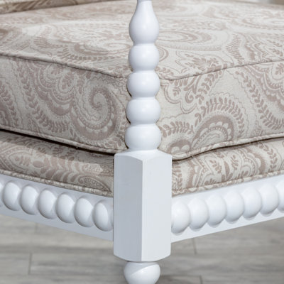Fauteuil Spindle, finition, tissu cachemire taupe
