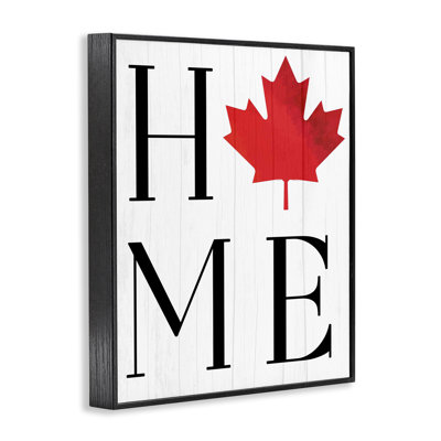 Giclée encadrée Home home with Maple Leaf, design par Lil 'Rue