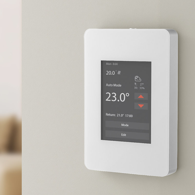 7 Day Programmable Thermostat for Underfloor Heating Pump TFT Display