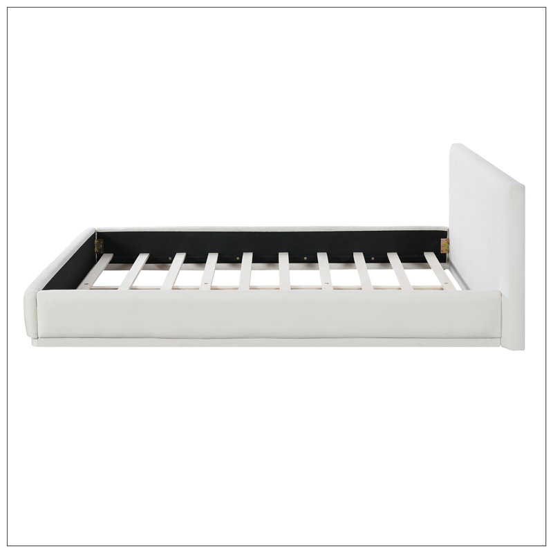 Lit tapissier, grand, blanc, Grand