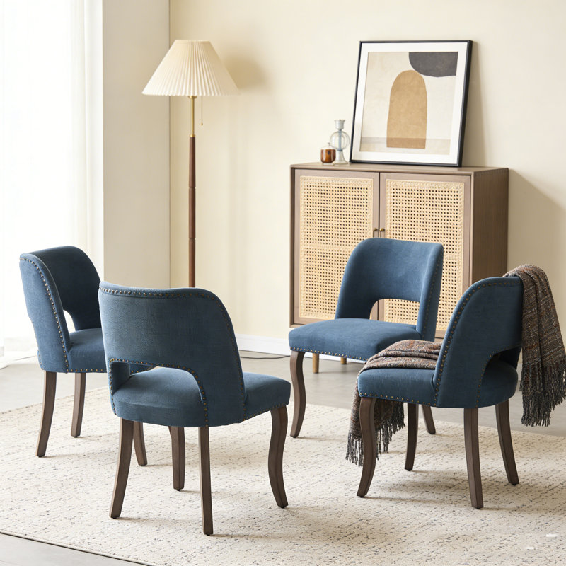 Ensemble de 4 chaises de salle à manger Modern, Bleu