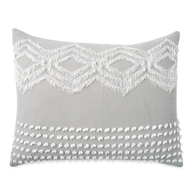 Cotton Pillow Sham, Standard, Grey