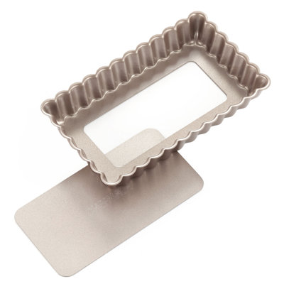 CHEFMADE Tart Pan, 7 Inch Non-Stick Quice Pan with Removable Loose Bottom for Oven Bake