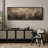Rustic Forest Silhouette With Textured Sky Framed Canvas Master Bedroom Wall Art Work Print-409223722-409223765