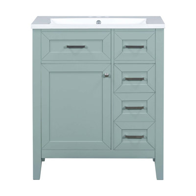 30" Bathroom Vanity With Sink Combo Bathroom Cabinet With Drawers