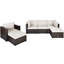 Ensemble de conversation modulaire en rotin 7 pièces avec coussins Patiojoy-1626054406