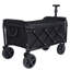 Chariot utilitaire extensible à deux couches en acier avec poche de rangement supplémentaire, noir