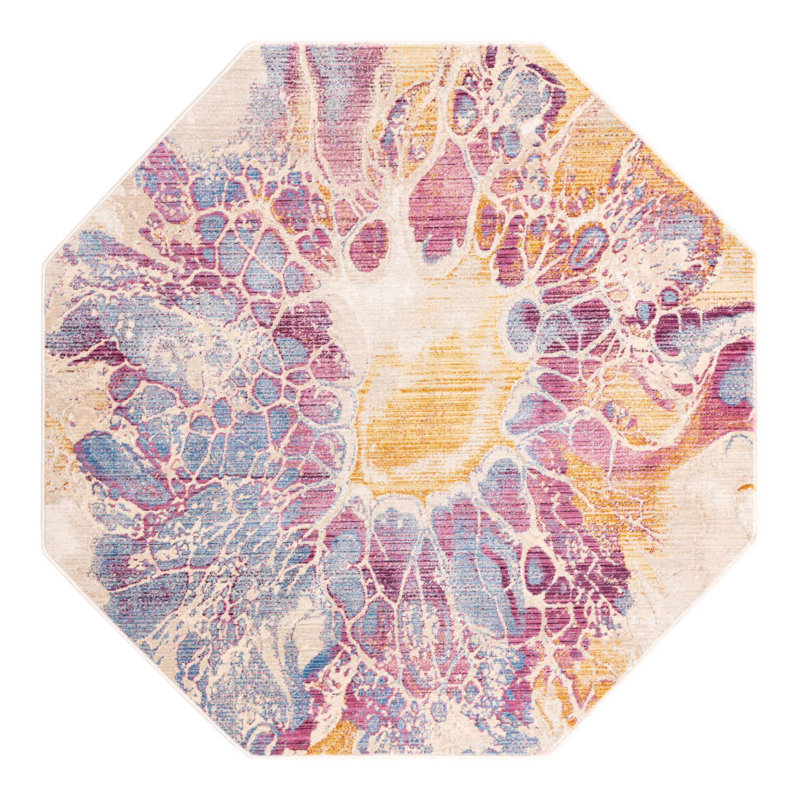 Tapis Red Barrel Studio® Imersion Deepa, Octogone 5 pi 3 po x 5 pi 3 po