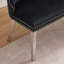 Banc en velours pour causeuse double pour la salle à manger, sièges de cuisine et de salle à manger, banc capitonné à 2 places avec boutons faits à la main, dossier à oreilles, pieds en acier inoxydable argenté brossé, style Mid-Century, paquet simple, noir-63701072-63701077