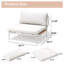 Canapé modulaire d'extérieur en métal avec coussins-747302194
