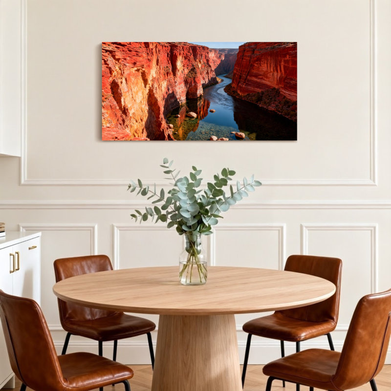 Paysage et nature Canyon River Reflection Red Rock, H 24 po x l 48 po