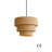 Elegant Adjustable Chandelier with Macrame Cap, Cream Color, 8.3 x 15.7 - 24.4 inches | Durable Plastic Body, Max 40W E27 Socket | Perfect for Living Room, Dining Room, and Entryway Decor, Stylish and Versatile Design