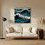 Art mural nautique abstrait bleu nautique-688117983