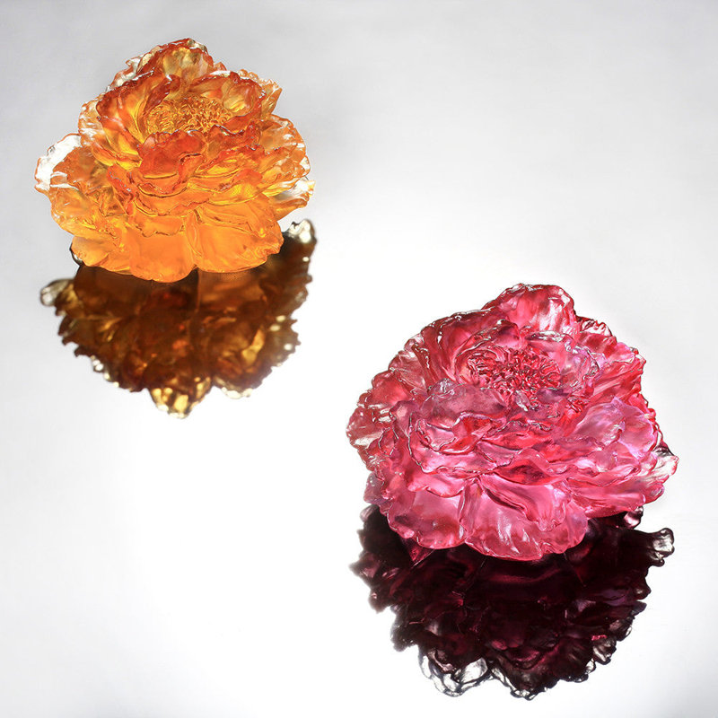 Sculpture de fleur de pivoine Prosperous Heart, Prosperous World