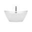 Dorrit 60" x 32" Freestanding Soaking Acrylic Bathtub with Faucet