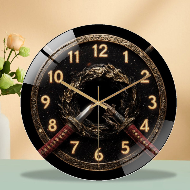 Horloge murale 12 po Samurai