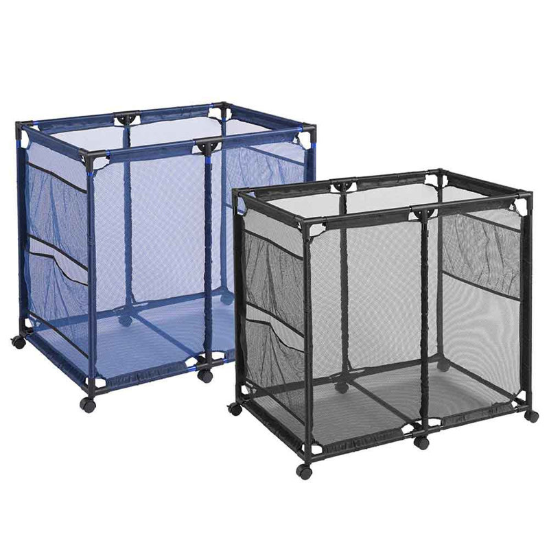 Yescom 35 Mesh Pool Storage Bin Rolling Cart Organizer, Black
