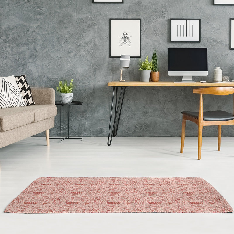 Tapis de zone brune fait main, Rectangle 5 pi x 7 pi