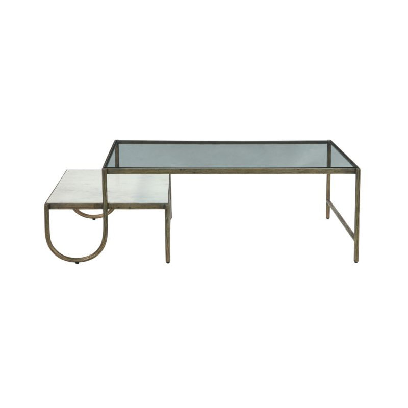 Sonoma 52" Nesting Coffee Table with Glass and Marble Top