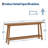 Extra Long 70.9" 2-Tier Wooden Console Table - Narrow Sofa Side Table with Rustic Farmhouse Design - Slim Storage Shelf for Entryway, Living Room, Hallway - Yellow-Brown-568498148